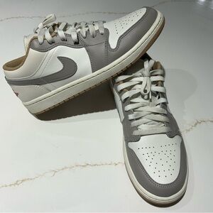 Jordan Gray and White Sneakers